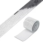 셀프 접착 리얼 유리 공예 미니 사각형 거울 모자이크 타일 스티커, 욕실 DIY 수제 공예, 홈 데코 만들기, 60cm - 이미지 6