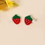 10Pcs 딸기 체리 해바라기 헝겊 클립 아기 귀여운 조합 머리핀 어린이 헤어 액세서리 외부 사진 찍기 - 이미지 5