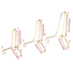 골드 다리미 디스플레이 스탠드 공예 브래킷 책 거치대 사진 받침대, 그릇 접시 프레임, 그림 플레이트 랙, 이젤 보관 장식 - 이미지 6