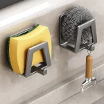 2pcs 주방 스폰지 홀더 싱크 스폰지 배수 건조 랙 냄비 커버 랙 자기 접착제 스토리지 홀더 주방 주최자 - 이미지 5