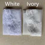 Noiva 짧은 한 레이어 레이스 가장자리 화이트 아이보리 웨딩 베일 Tulle Bridal Veil 저렴한 웨딩 액세서리 Voile Mariage - 이미지 6