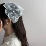 여성용 헤어 밴드 스카프 풀라 드 두건 소녀 머리 장식 매혹적인 디자이너 꽃 2025 요정 리본 scrunchie kpop 패션 새로운 - 이미지 3