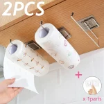 주방 화장지 홀더 티슈 홀더 교수형 욕실 화장지 홀더 롤 종이 홀더 수건 걸이 스탠드 스토리지 랙 - 이미지 2