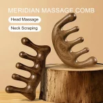 1pc 나무 두피 마사지 샌들우드 와이드 치아 빗 나무 마사지 빗 & 샌들우드 빗 고급스러운 헤어 케어