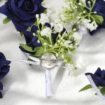 남성용 장미 코르사주 꽃 Boutonniere, 신랑 무도회 칵테일 파티, 인공 꽃, 결혼식 졸업 이벤트 꽃, 6PCs/세트 - 이미지 4