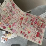 10-50pcs Y2K 헤어 클립 세트 귀여운 핑크 헤어 액세서리 원활한 가장자리 클립 여자 여자 달콤한 아름다움 머리핀 유행 헤어 클립 - 이미지 3