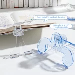 노트북 홀더 독서 책갈피 랙 읽기 쉬운 고정 클립 12 ° 고정 책꽂이 - 이미지 3