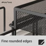 금속 책상 주최자 쌓을 수있는 종이 트레이 책상 용 종이 파일 주최자 메쉬 쌓을 수있는 종이 트레이 학교 용 데스크탑 문서 - 이미지 6