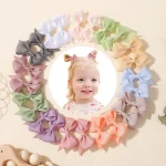 24개 어린이 헤어 클립 활 꼬리 올인클루시브 귀엽고 세련된 헤어핀 헤어 액세서리 여자아이 선물 세트 - 이미지 2