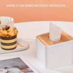 검정 흰색 냅킨 거치대 대용량, 공부 침실 거실 변기 종이 상자, 바닥 높이, 내마모성 - 이미지 5