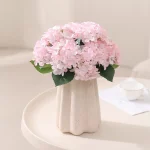 1Pcs 수국 인공 꽃 꽃다발 39CM 가짜 꽃 홈 장식 정원 웨딩 장식 파티 DIY 꽃꽂이 - 이미지 6