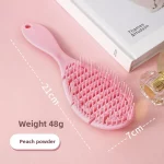 1PCS 젖은 브러시 매직 빗 안티 엉킴 방지 정적 헤어 브러시 스타일링 도구 이발사 헤드 마사지 빗 헤어 케어 스타일링 도구 - 이미지 6