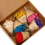 미니 천연 말린 꽃 다발, DIY 풀 스타 미니 부케, 말린 꽃, 영원한 꽃 부케, 결혼식 하객 선물, 6 개, 8 개 - 이미지 3