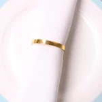 10pcs 황금 냅킨 링 웨딩 파티 연회 장식품을위한 간단한 냅킨 홀더 - 이미지 3