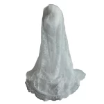 레이스 테두리 신부 베일 할로윈 이슬람 길이 아플리케 독신 파티를위한 우아한 베일 - 이미지 3