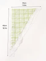 1 Pcs 1950 년대 레트로 레이스 스카프 삼각형 목 스카프 수 놓은 레이스 랩 헤어 랩, 여자를위한 꽃 크로 셰 뜨개질 머리 Bandanas 여자 - 이미지 4