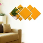 침실 거실 복도용 아크릴 3D 거울 벽 스티커, DIY 배경 벽, 호텔 크리에이티브 배경 거울 벽 스티커 - 이미지 4