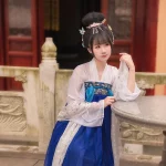 고대 스타일 목련 머리핀 인공 투명 유리 꽃 술 머리 스틱 나무 간단한 Updo 머리핀 새해 선물 - 이미지 4