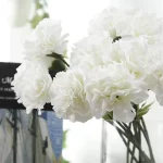 1/3pcs 인공 꽃 실크 카네이션 홈 웨딩 신부 부케 축제 테이블 장식 정원 DIY 선물 파티 상자 Diy 스크랩북 - 이미지 3