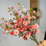 1Pcs 인공 꽃 꽃다발 90CM 긴 가짜 꽃 홈 장식 정원 웨딩 파티 장식 야외 꽃꽂이 - 이미지 2