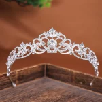 여자를위한 골드/실버 컬러 크리스탈 크라운 공주 티아라 여자 헤어 드레스 액세서리 파티 생일 크라운 모자를 쓰고 있죠 쥬얼리 - 이미지 5