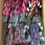 2.5cm 직경 꽃 나무 장미 스파이크, 플로리스트 꽃다발 공예, 혼합 색상, 작은 선물, 파티 용품 장식, 160 개 - 이미지 5