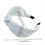 새로운 2025 헤어 스타일링 액세서리 여성용 작은 꽃 헤어 밴드 소녀 소프트 와이드 농구 큰 Bowknot 크로스 머리띠 여름 선물 - 이미지 6