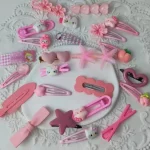 10-50pcs Y2K 헤어 클립 세트 귀여운 핑크 헤어 액세서리 원활한 가장자리 클립 여자 여자 달콤한 아름다움 머리핀 유행 헤어 클립 - 이미지 5