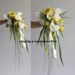 웨딩 부케 소품 휴대용 가짜 물방울 사진 경치 좋은 장소 여행 촬영 새로운 신부 꽃 홀더 현실적인 시뮬레이션 - 이미지 2