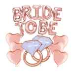 독신 파티 장식 키트 로즈 골드 신부 샤워 파티 장식과 신부, 신부 샤워 풍선 용품 - 이미지 4