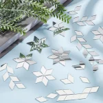 100pcs 아크릴 다이아몬드 모양 거울 스티커 모자이크 타일 대량 자체 접착 DIY 공예 미술 거울 벽 문 홈 장식 - 이미지 3