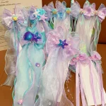 1/2PCS 인어 머리 장식, 어린이 공주 활, 머리핀, 소녀의 부동 원사, 땋은 머리 클립 인어 처녀 헤어 액세서리 - 이미지 2