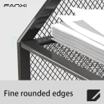 파일 홀더가 포함된 책상 정리함, 3단 편지 트레이와 2개의 펜 홀더가 포함된 책상 정리함, 메쉬 책상 액세서리 및 작업 공간 - 이미지 5