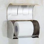 스테인리스강 벽 변기 종이 롤 거치대, 자체 접착 거치대 타월 랙 - 이미지 6