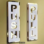 3D 푸시 풀 도어 로그인 미러 스티커 편지 푸시 및 풀 기호 데칼 상점 호텔 레스토랑 카페 은행 몰 장식 - 이미지 3