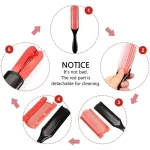 9 행 Detangling 헤어 브러시 Denman Detangler 헤어 브러시 두피 마사지 여성용 스트레이트 젖은 빗 남성용 살롱 곱슬 머리 브러시 - 이미지 2