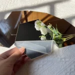 육각형 3D 거울 벽 스티커 여러 색상 DIY TV 배경 거실 스티커 벽 장식 침실 욕실 홈 인테리어 - 이미지 6