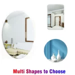 HD 안티 안개 벽 거울 스티커 DIY 전체 길이 거울 타일 자기 접착제 비산 방지 비 유리 안전 거울 시트 2MM 두께 - 이미지 2