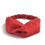 여성용 크로스 터번 솔리드 머리띠 여성용 트위스트 매듭 Boho 스웨이드 헤어 밴드 Sweet Bow Headwrap 빈티지 헤어 액세서리 - 이미지 4