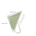 부드러운 랩 삼각형 헤어 밴드 스트랩, 목가적인 스타일 스위트 머리띠, 격자 헤어 스카프, 터번 액세서리, 조절 가능한 활 머리 스카프 - 이미지 3