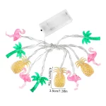 1.5M 10LED 플라밍고 파인애플 문자열 빛 여름 열대 하와이 파티 장식 야자수 요정 빛 갈 랜드 해변 결혼식 - 이미지 6