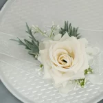 1/6PCS 로즈 웨딩 샴페인 손목 코사지 및 Boutonniere 세트 ForBride 신부 들러리 남자 신랑 로즈 웨딩 꽃 액세서리 - 이미지 6
