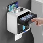 종이 타월 디스펜서 화장지 홀더 방수 티슈 상자 벽 마운트 스토리지 선반 랙 종이 스토리지 박스 욕실 제품