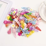 10/20 개/대 새 여자 귀여운 만화 헤어 클립 어린이 사랑스러운 스타 꽃 머리핀 머리띠 바레트 패션 헤어 액세서리