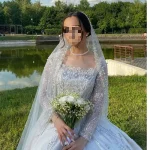 신부 진주 베일 여자 아이보리 화이트 2025 새로운 웨딩 액세서리 1.5m 와이드 1 층 대성당 Velos de Noiva 맞춤 제작 베일 - 이미지 3