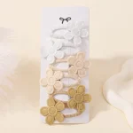 아기 활 6Pcs 아기 소녀를위한 데이지 꽃 헤어 클립 사랑스러운 머리 뱅 사이드 클립 헤어핀 자용 Ins 아이 헤어 액세서리 - 이미지 6