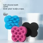 일본 Uka 실리콘 헤드 마사지 빗 헤어 브러시, 전문 머리 피부 마사지 나비 브러시, 미용 도구 범용