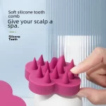 일본 Uka 실리콘 헤드 마사지 빗 헤어 브러시, 전문 머리 피부 마사지 나비 브러시, 미용 도구 범용 - 이미지 2