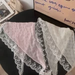 여성용 목가적인 스타일 반다나 머리띠, 삼각형 머리스카프 머리띠, 용수철 여름 소녀 패션 장식 넥타이, 신제품 - 이미지 3