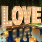 91.5CM 거대한 편지 Led 라이트 프레임 상자 베이비 샤워 크리스마스 1 생일 웨딩 파티 장식 DIY 이름 풍선 작성 상자 - 이미지 4